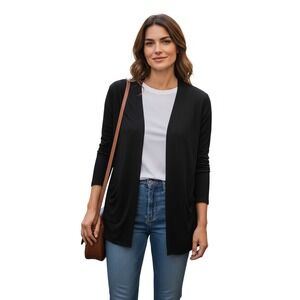 Uniqlo AIRism UV Protection Cardigan Black Long Sleeve Open Front XL